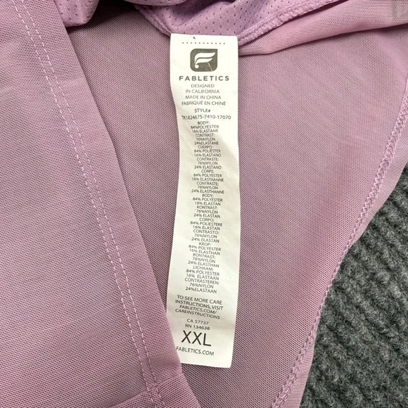 Fabletics Women's Pink Mesh Racerback Activewear Tank Top XXL Gym Yoga Athletic - Picture 4 of 8